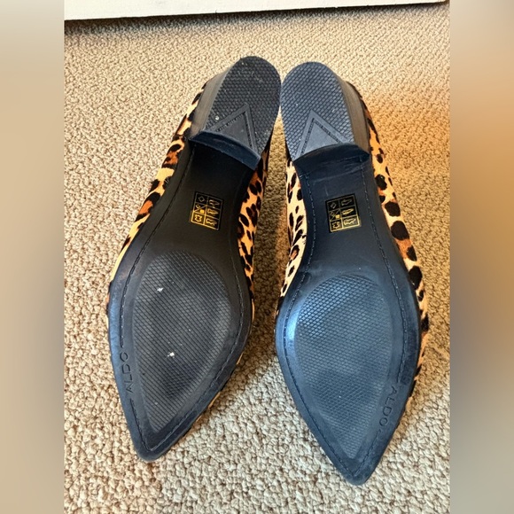 ALDO Pony Hair Leopard Cheetah Print Slip On Ankle Boots - Picture 4 of 15